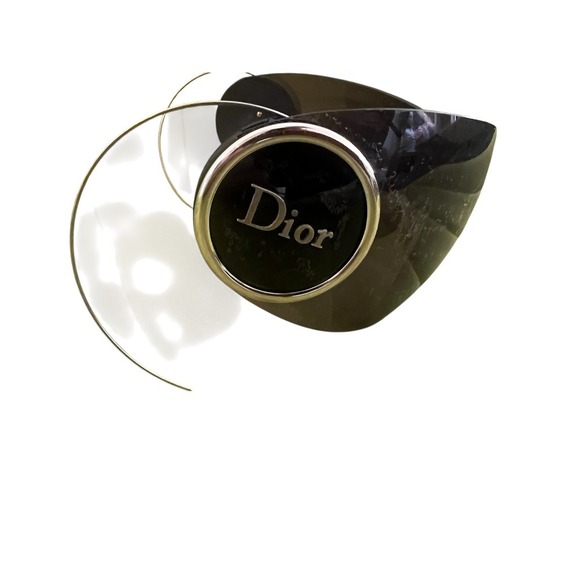 Christian Dior Vintage Shield Sunglasses Y2K Oversized Wrap Logo Medallion Black main image 12